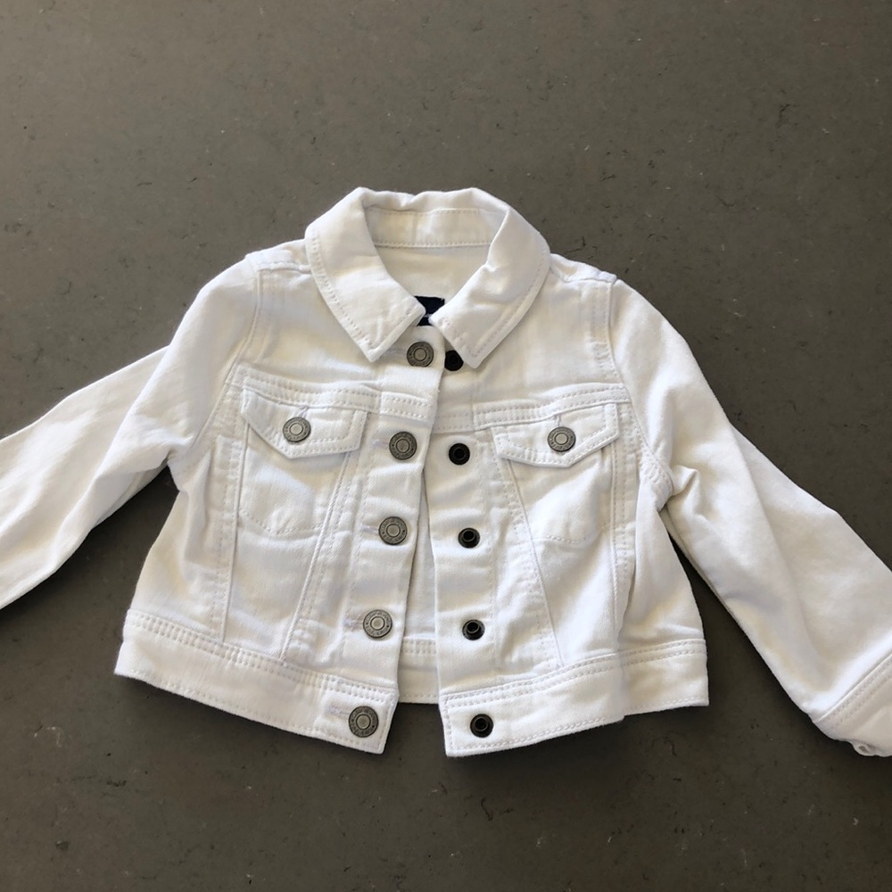 Baby Gap white denim jacket 12-18mo